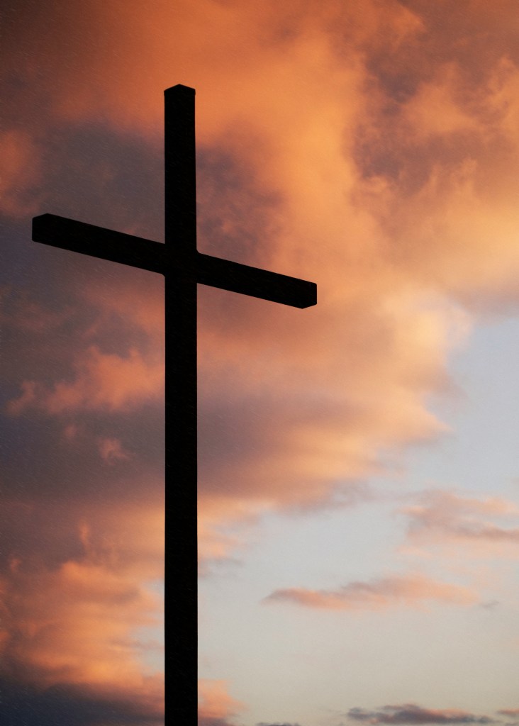 Cross at sunset